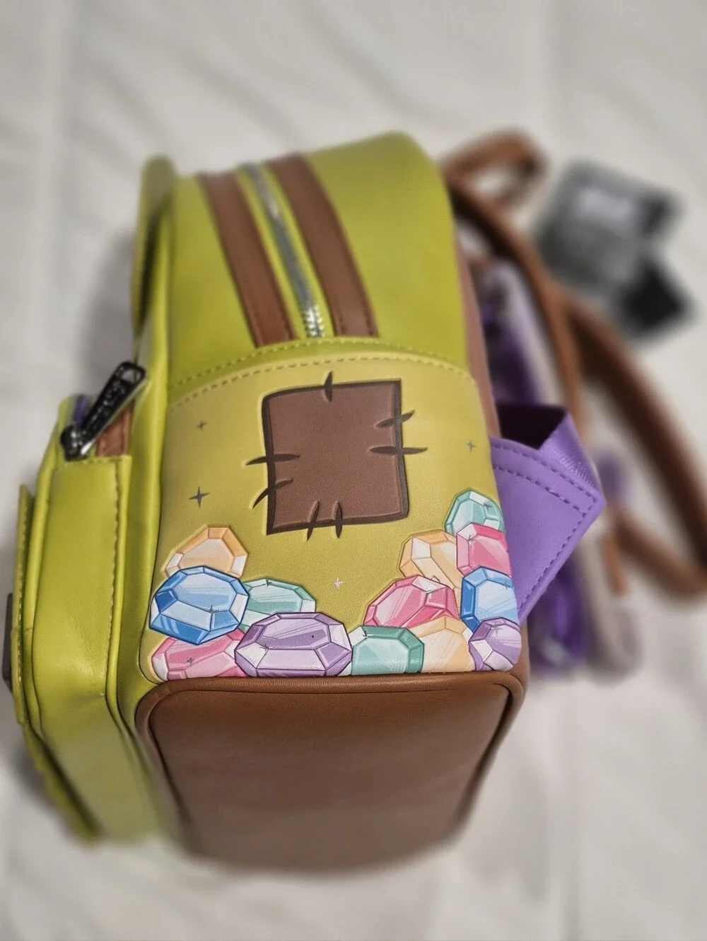 Disney x Loungefly Dopey Gem Mini Backpack - Lime Green